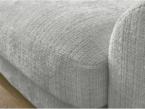 Divano angolare grigio chiaro (con penisola a sinistra/con chaise lounge) con rivestimento in ciniglia Leonore – Bobochic Paris