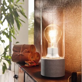Eglo 94549 - Lampada da tavolo TORVISCO 1xE27/60W/230V grigio