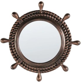 Specchio da parete marrone scuro ø 46 cm GORMAZ Beliani