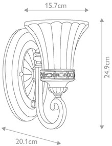 Feiss - Applique DRAWING ROOM 1xE27/60W/230V