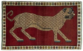 Gabbeh Tappeto 100 x 170 Rosso (Iran) Annodato A Mano