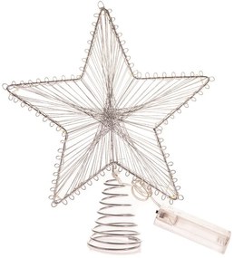 Decorazione luminosa argentata con alimentazione a batteria Startop – Dakls
