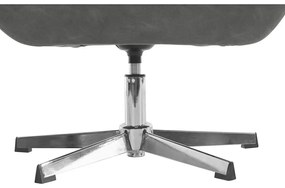 Poltrona in similpelle grigia Naomi - Støraa