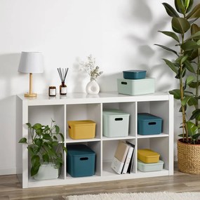 Scatola con coperchio in verde chiaro in plastica 24x18x8 cm – Homéa