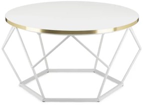 Tavolino DIAMOND 40x70 cm oro/bianco