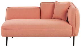 Chaise longue destra bouclé rosa pesca CHEVANNES Beliani