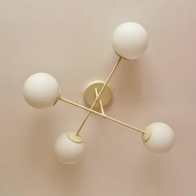 Plafoniera a soffitto MOON 4xE27/15W/230V colore crema