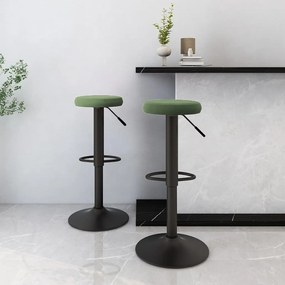 Sgabelli Da Bar 2 Pz Verde Scuro İn Velluto /