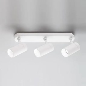 Lampada parete/soffitto isyluce orientabile alluminio bianco 380x55x185 3xgu10