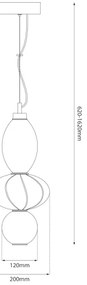 Lampadario LED a sospensione con filo ASCOLI LED/18W/230V diametro 20 cm beige