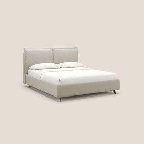 Nives letto imbottito contenitore sfoderabile in microfibra velluto impermeabile T09 beige