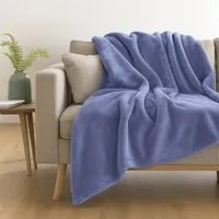 Coperta plaid 130x160 blu avio Flannel