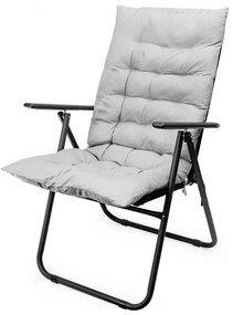 Sediada campeggio pieghevole con materasso nero/grigio