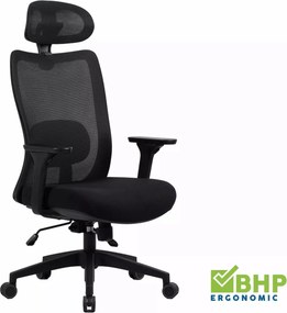 Sedia da ufficio Q-724H nera – 62x49x122 cm