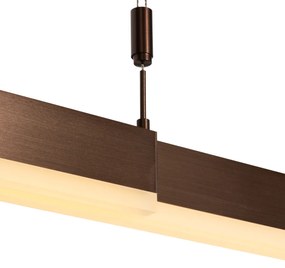 Lampada a sospensione regolabile bronzo scuro con LED dimmerabile - Lamba