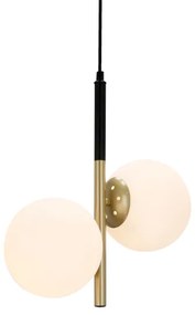 Lampadario a sospensione con filo DUO 2xE14/40W/230V oro/nero