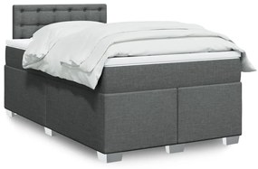 Giroletto A Molle Con Materasso Grigio Scuro 120x200 Cm Tessuto /