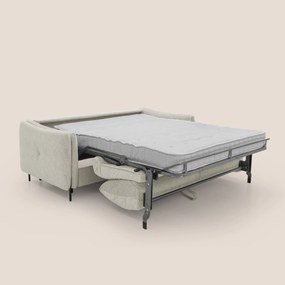 Gregory Divano letto con materasso h18 cm in microfibra effetto velluto impermeabile T09 panna