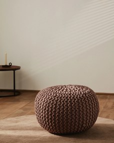 Kave Home - Pouf rotondo Chloe 100% cotone rosa Ø 50 cm