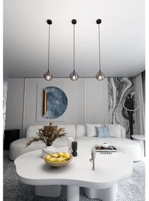 Lampadario a sospensione con filo COSMO 1xE14/10W/230V diametro 14 cm nero/grigio