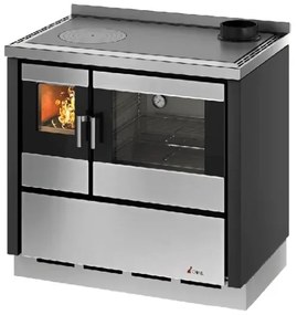 Cucina A Legna Da Incasso Con Forno Ventilato 7,5 kW Kook 90 Cadel Antracite