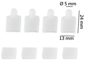 Copertura in silicone Cavo di Alimentazione per Striscia 220V senza Raddrizzatore (Cf. 4pz)
