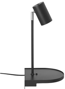 Nordlux - Lampada da parete con mensola CODY 1xGU10/15W/230V nera