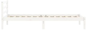 Giroletto bianco 75x190cm legno massello pino 2ft6 small single