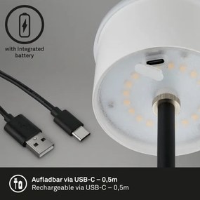Brilo - Lampada da tavolo ricaricabile LED a sfioramento KIKI LED/2,6W/5V IP44 2600 mAh nera