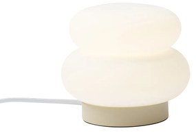Lampada da tavolo Japandi beige con vetro opale 15 cm - Miele