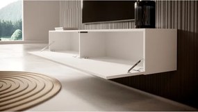Mobile TV Sospeso 175 Cm Cannettato 2 Ante Bianco Opaco Bali