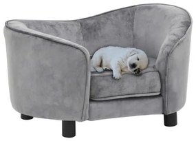 Divano per Cani Grigio 69x49x40 cm in Peluche