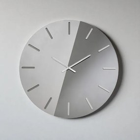 Orologio da parete MACK rotondo D80 cm bicolore Fumč e Argento