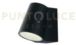 Applique led sintesi nera in alluminio 6w 400lm 4000k ip44 13x7,6x1...