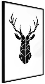 Poster  Geometric Stag  Cornice Quadri Cornice nera, Larghezza x Altezza Home decor 20x30