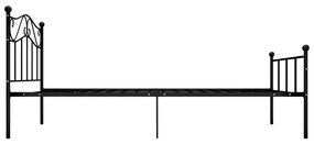 Giroletto nero in metallo 100x200 cm