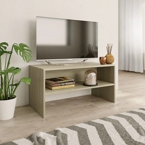 Mobile Porta Tv Rovere Sonoma 80x40x40 Cm İn Legno Multistrato /