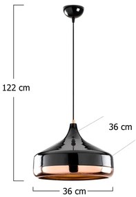 Lampadario su filo YILDO 1xE27/40W/230V