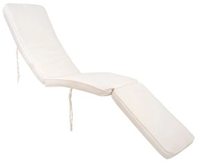 Cuscino di seduta in cotone bianco per sdraio da esterno Arrecife - House Nordic