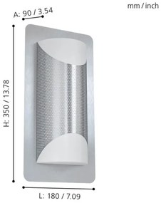 Eglo 98716 - Applique da esterno CISTIERNA 1 2xE27/10W/230V IP44