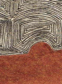 Élitis Carta da parati panoramica Mexicas - Rot /Beige