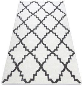 Tappeto SKETCH - F343 crema / grigio marocco trifoglio trellis - PRODOTTO DI SECONDO GRADO