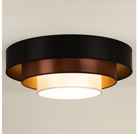 Duolla - Plafoniera LED LUNETA LED/26W/230V diametro 60 cm 4000K nero/rame