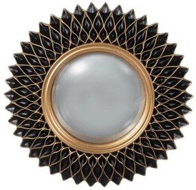 Specchio da parete Nero Dorato Poliresina 27 x 2,3 x 27 cm