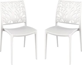 Sedia per interno o esterno impilabile Bianco - ALEA 2 sedie
