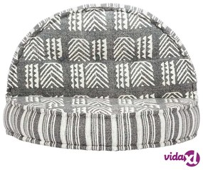 vidaXL Pouf 100x20 cm in Tessuto Grigio a Strisce