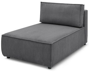 Modulo divano in velluto a coste variabile grigio scuro Nihad modular - Bobochic Paris