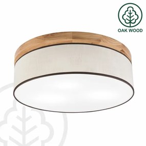 Brilagi - LED Plafoniera BELLADONNA 3xE27/15W/230V diametro 50 cm color crema/quercia