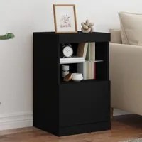 Credenza con Luci LED Nera 41x37x67 cm 836680