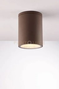 Plafoniera citizen corten tonda 1 luce attacco e27 ip54 14,5x17cm